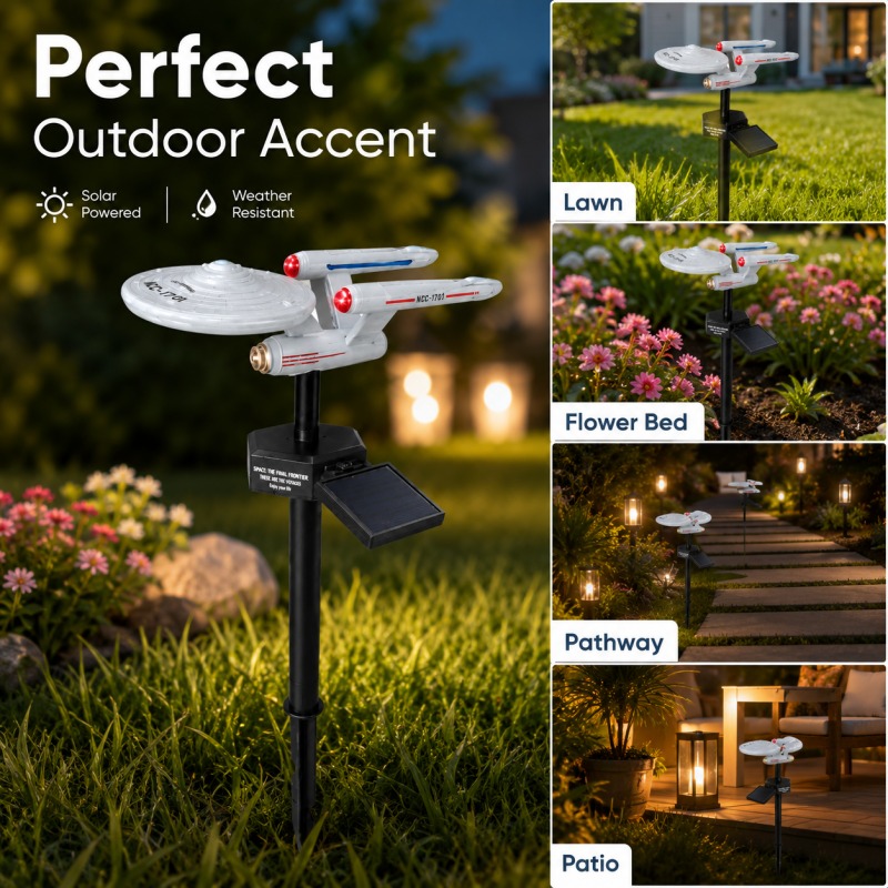 Halo Outdoor Lighting - مصباح حديقة شمسي على شكل سفينة