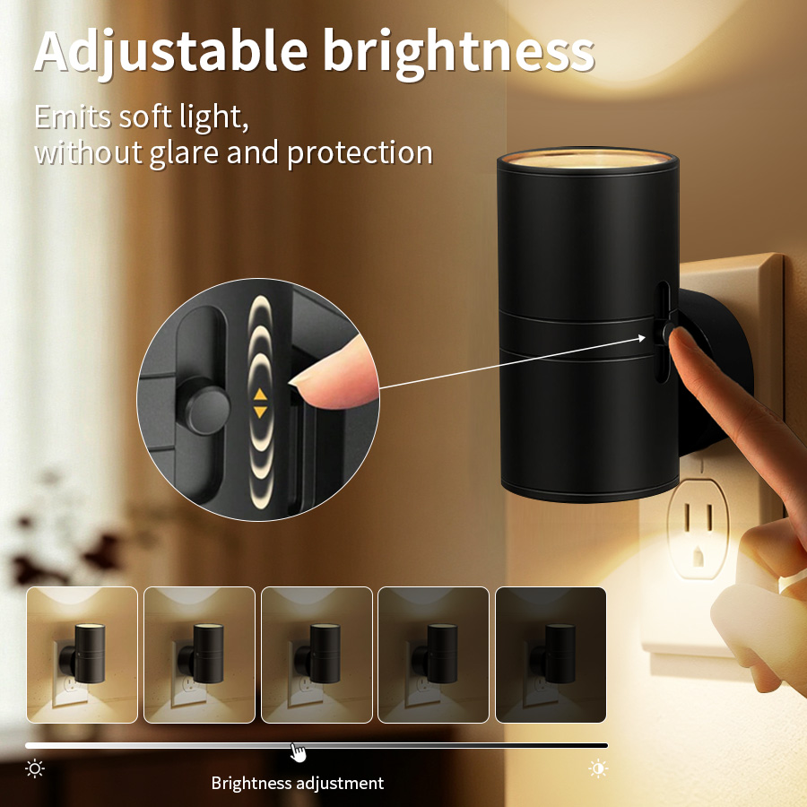 Dusk To Dawn Bulb - مصباح حائط LED قابل للتوصيل مع