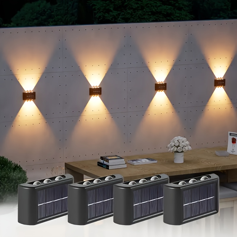 Halo Outdoor Lighting - مصباح جداري شمسي LED خارجي مقاوم