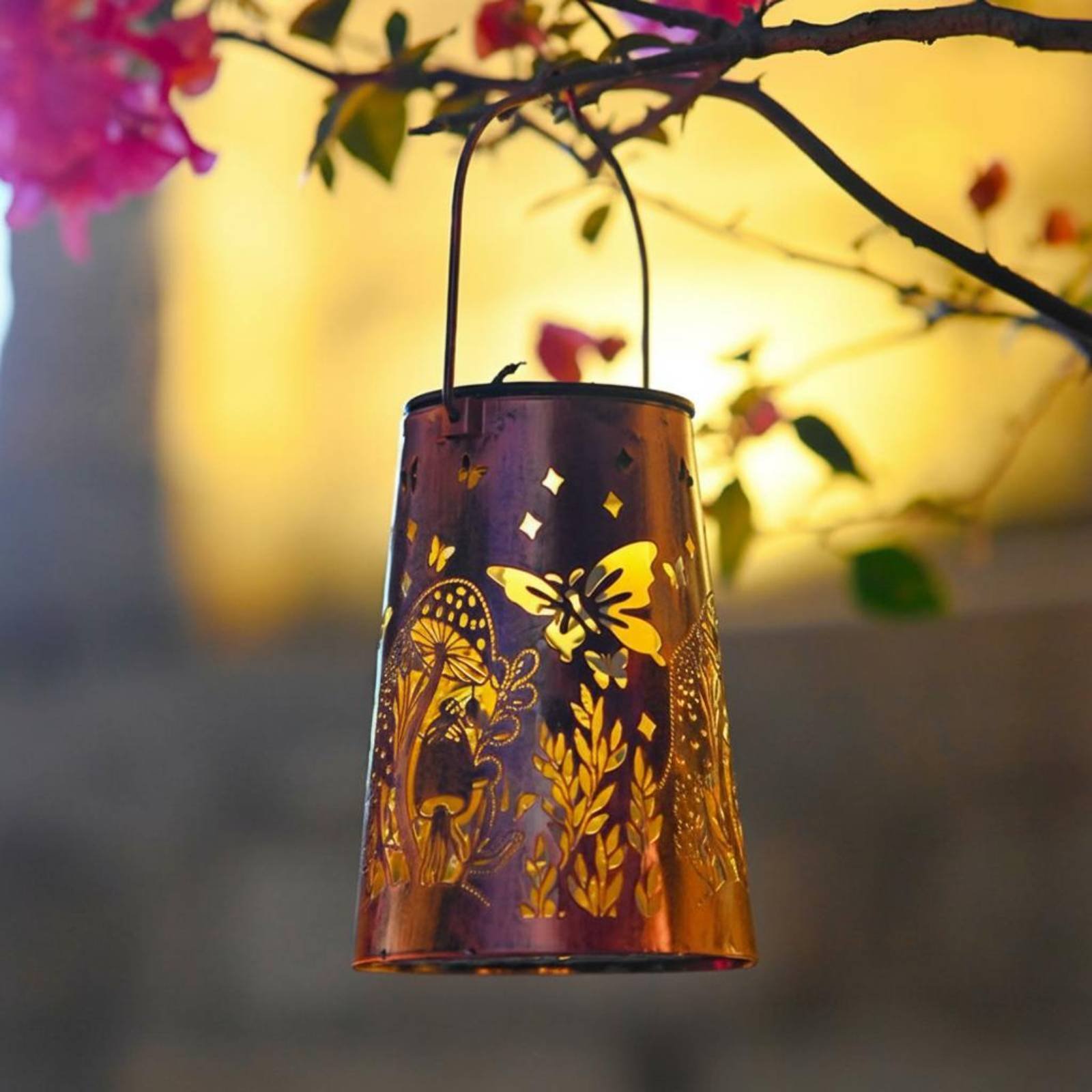 Outdoor Lighting Design - فانوس حديقة بنمط زهور، إضاءة خارجية