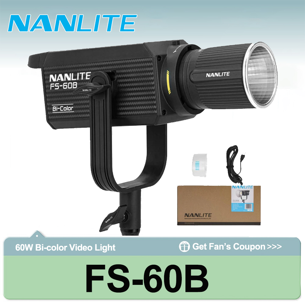Outdoor Lighting No Wiring - ضوء تصوير نانلايت FS-60B بقوة 70