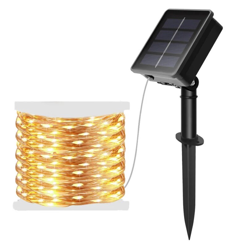Outdoor Lighting No Wiring - أسلاك نحاسية مقاومة للماء ، مصابيح