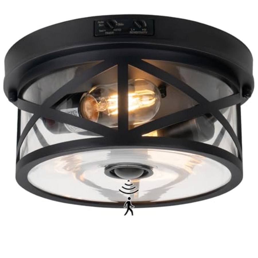 Outdoor Lighting Sensor - مصباح سقف خارجي بمستشعر حركة، تركيب