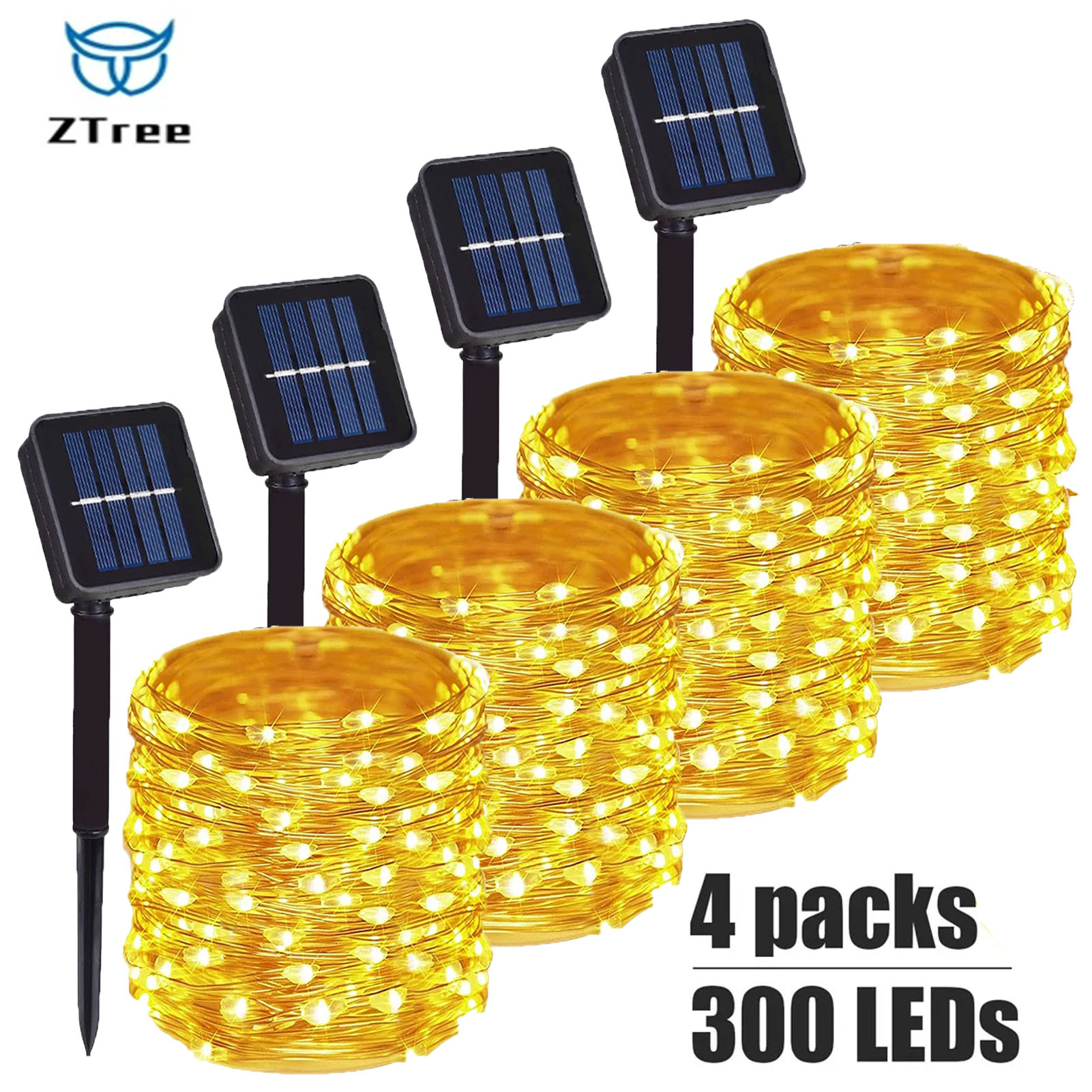 Outdoor Lighting No Wiring - 1 ~ 4 قطعة سلسلة أضواء