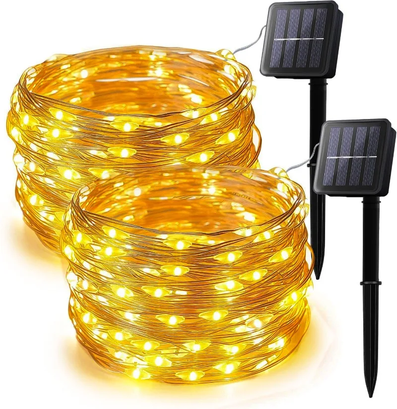 Outdoor Lighting No Wiring - أضواء سلسلة الطاقة الشمسية المقاومة للماء