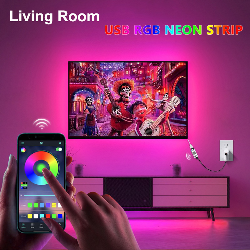 RGB LED النيون قطاع 5 فولت USB - مراجعة Outdoor Lighting No Wiring وسعره