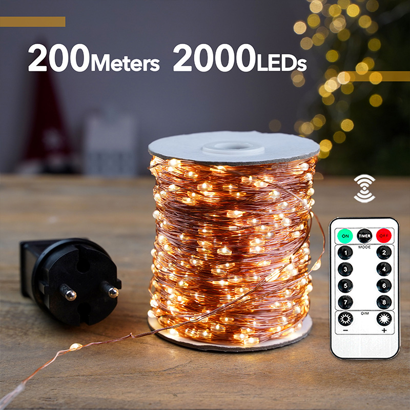 160 متر 1600 المصابيح الأسلاك  - مراجعة Outdoor Lighting No Wiring وسعره