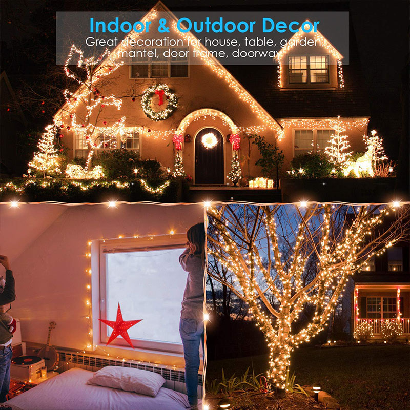 160 متر 1600 المصابيح الأسلاك  - مراجعة Outdoor Lighting No Wiring وسعره