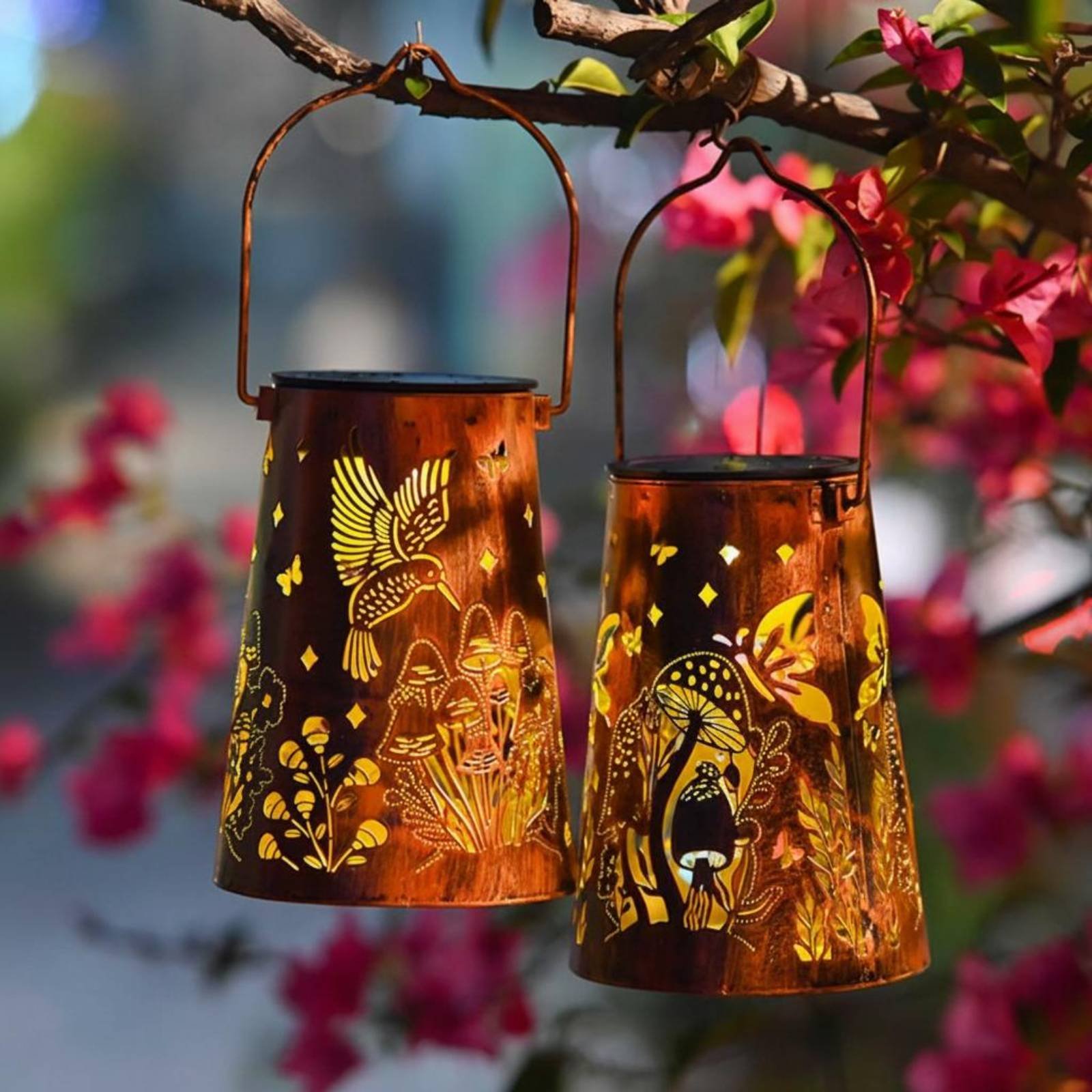 فانوس حديقة بنمط زهور، إضاءة خ - مراجعة Outdoor Lighting Design وسعره
