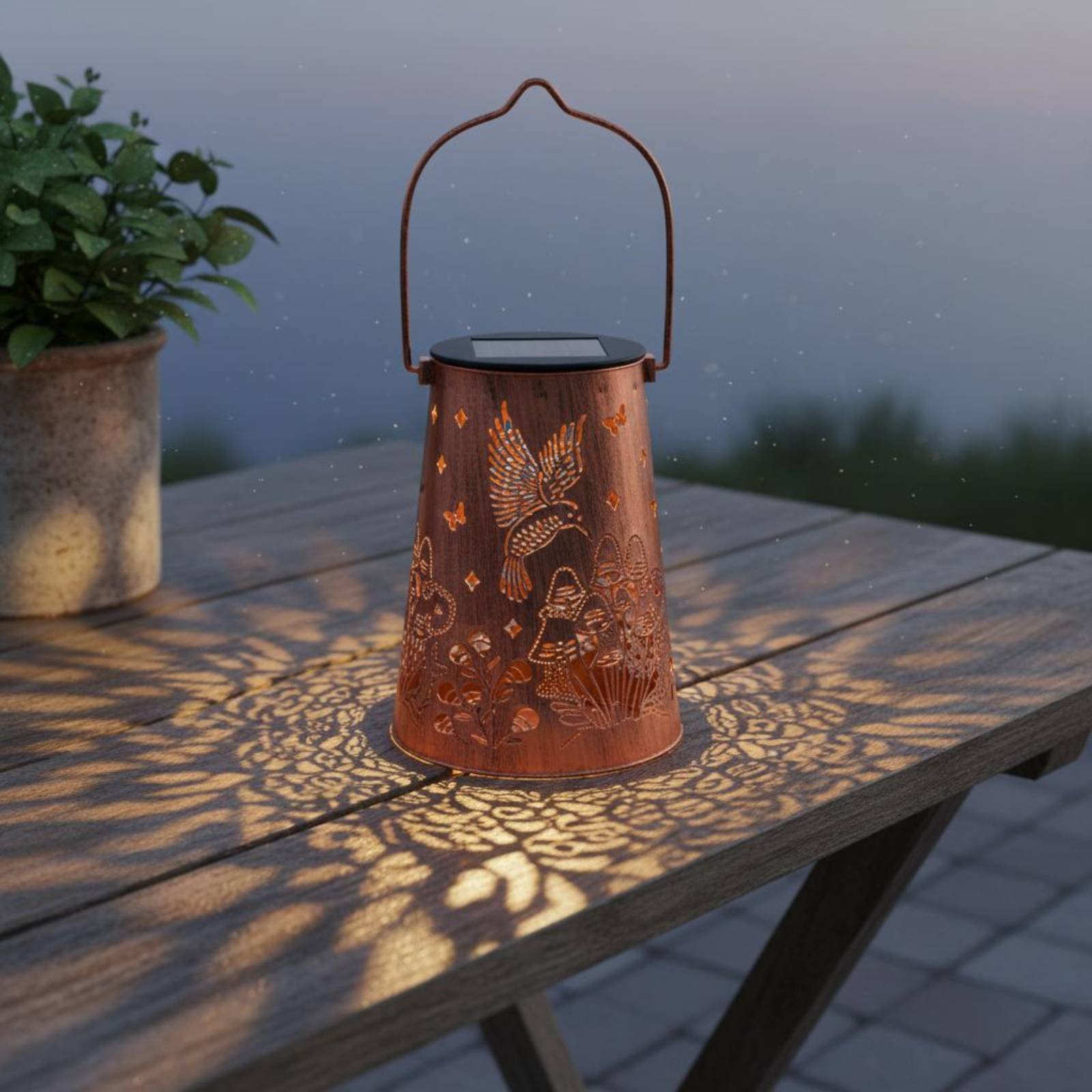 فانوس حديقة بنمط زهور، إضاءة خ - مراجعة Outdoor Lighting Design وسعره