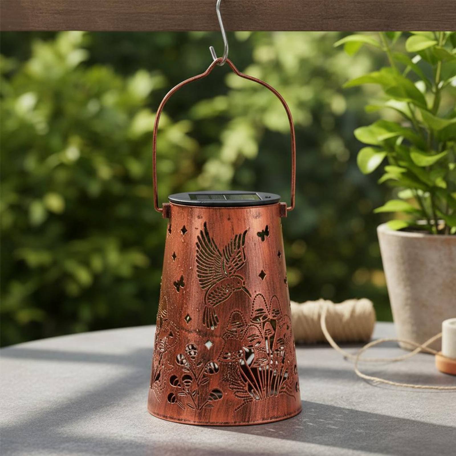 فانوس حديقة بنمط زهور، إضاءة خ - مراجعة Outdoor Lighting Design وسعره