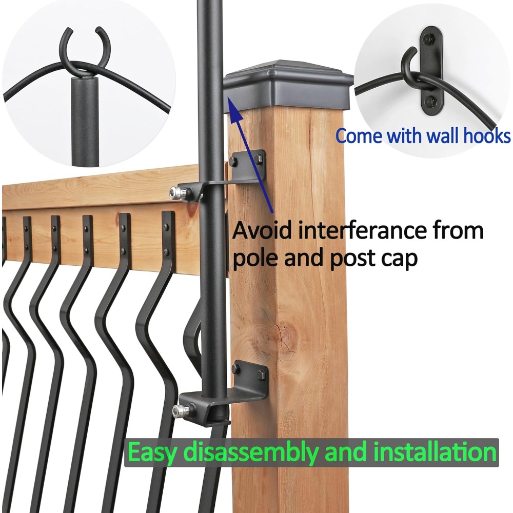 عبوتان من أقطاب إضاءة الخيط -  - مراجعة Outdoor Lighting Hooks وسعره