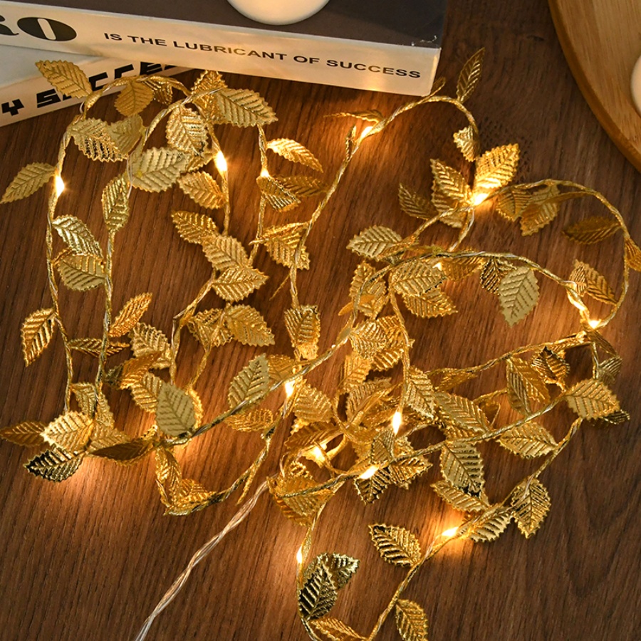 أضواء زينة على شكل أوراق ذهبية - مراجعة Outdoor Lighting No Wiring وسعره