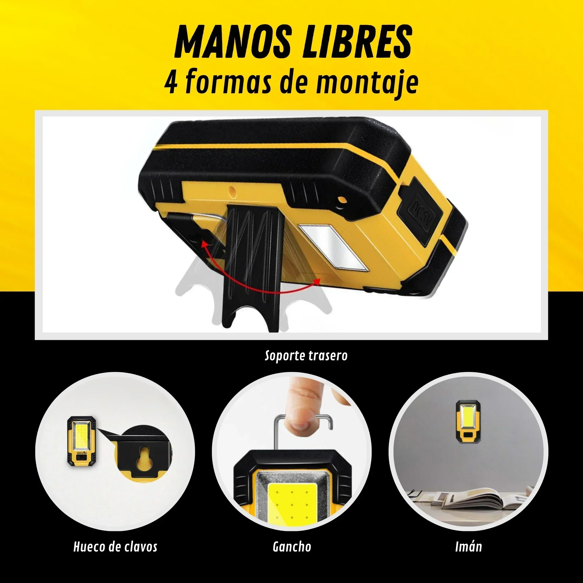 مصباح عمل قابل لإعادة الشحن بس - مراجعة Outdoor Lighting Hooks وسعره