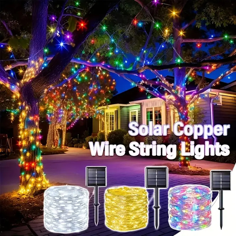 سلسلة أضواء LED شمسية على شكل  - مراجعة Outdoor Lighting No Wiring وسعره
