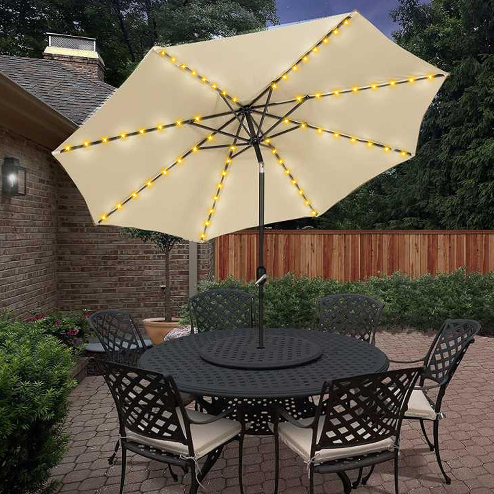 مصباح شمسي على شكل مظلة مع 104 - مراجعة Halo Outdoor Lighting وسعره