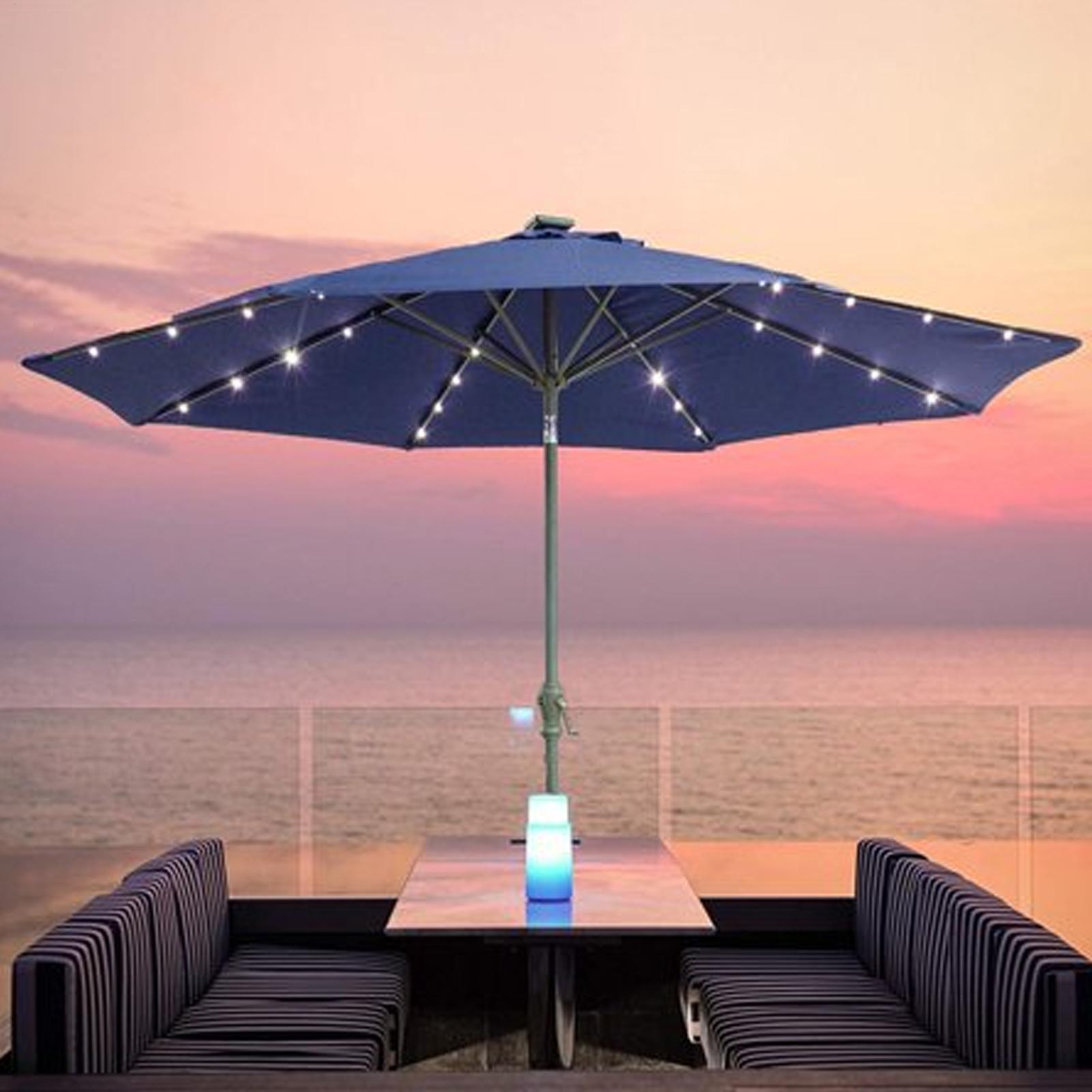 مصباح شمسي على شكل مظلة مع 104 - مراجعة Halo Outdoor Lighting وسعره