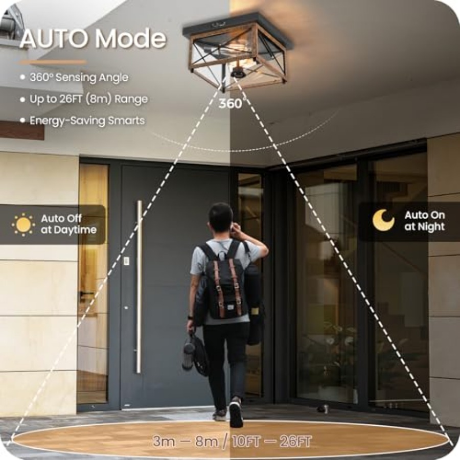 مصباح سقف خارجي مع مستشعر حركة - مراجعة Outdoor Lighting Sensor وسعره