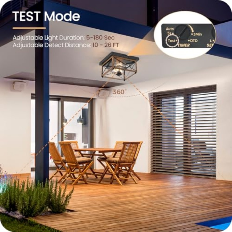 مصباح سقف خارجي مع مستشعر حركة - مراجعة Outdoor Lighting Sensor وسعره