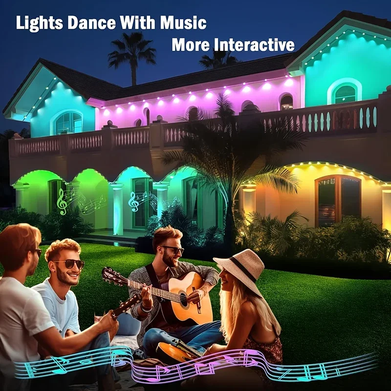 300FT الطنف الدائم LED الذكية  - مراجعة Outdoor Lighting For Front Of House وسعره