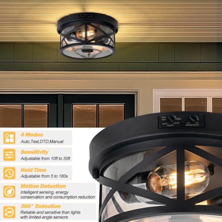 مصباح سقف خارجي بمستشعر حركة،  - مراجعة Outdoor Lighting Sensor وسعره