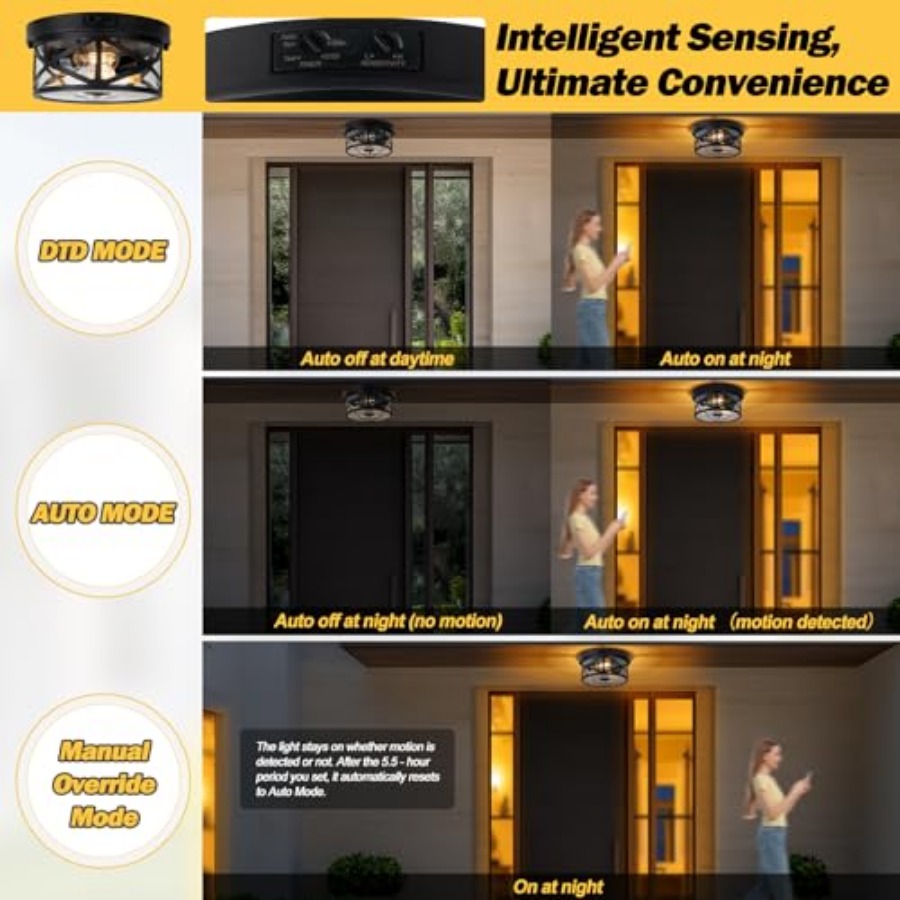 مصباح سقف خارجي بمستشعر حركة،  - مراجعة Outdoor Lighting Sensor وسعره