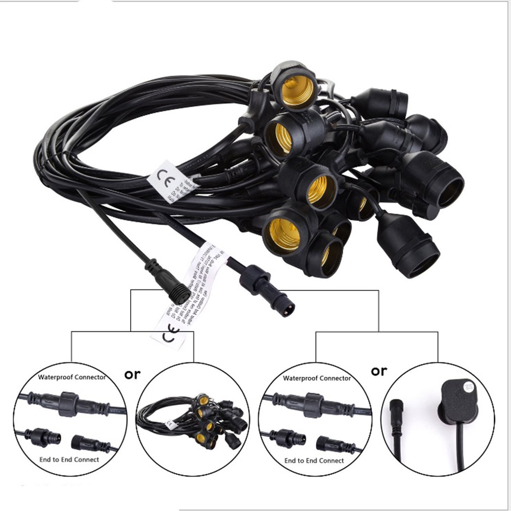 10/20/30 متر E27 درجة التجارية - مراجعة Outdoor Lighting No Wiring وسعره